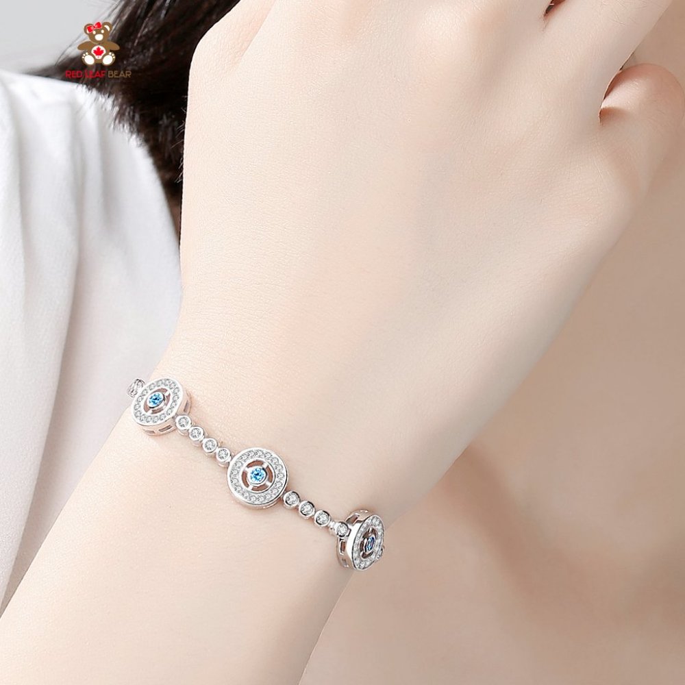 Sterling Silver Evil Eye Turkish Lucky Charm Bracelet.